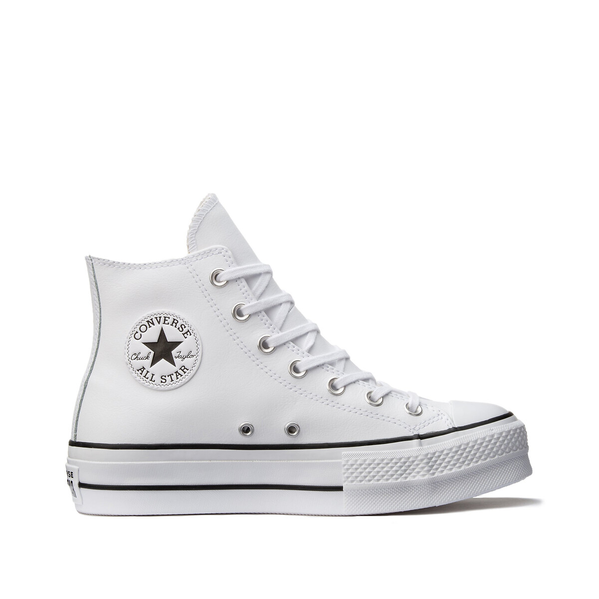 Chuck taylor all star lift pelle hi nero Converse La Redoute