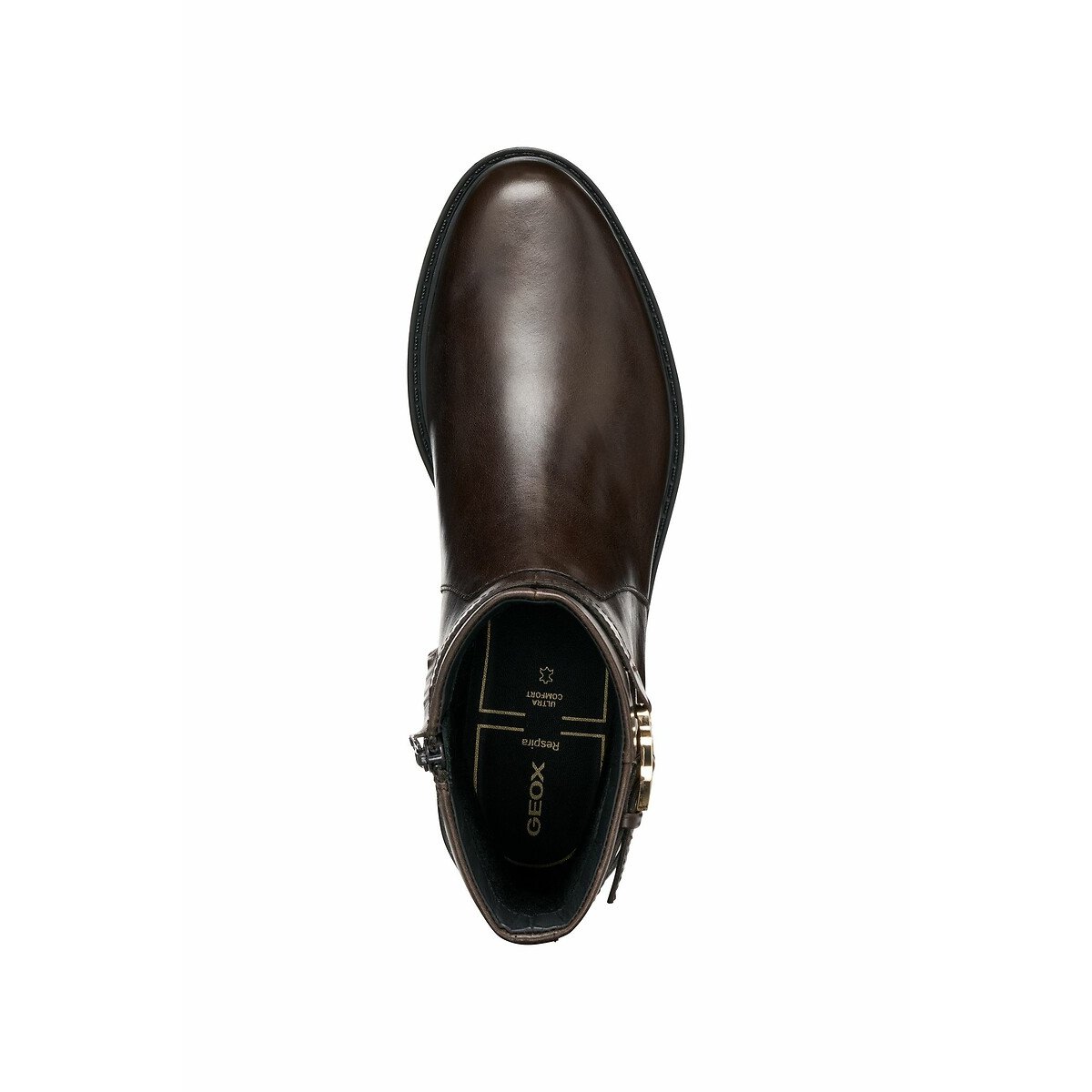 Walk Pleasure Ankle Boots in Breathable Leather dark brown, GEOX