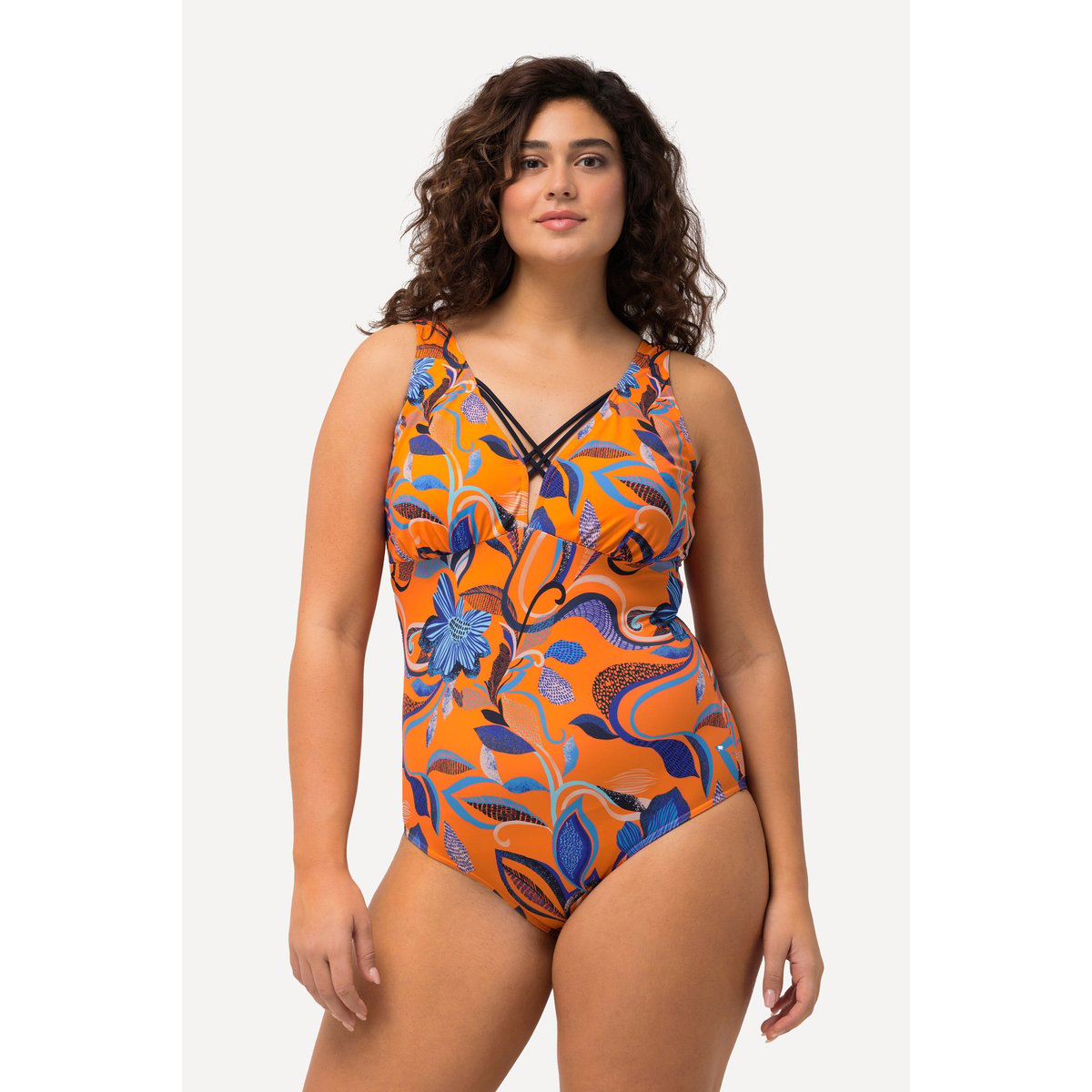 Maillot de bain à fleurs orange vif, ULLA POPKEN