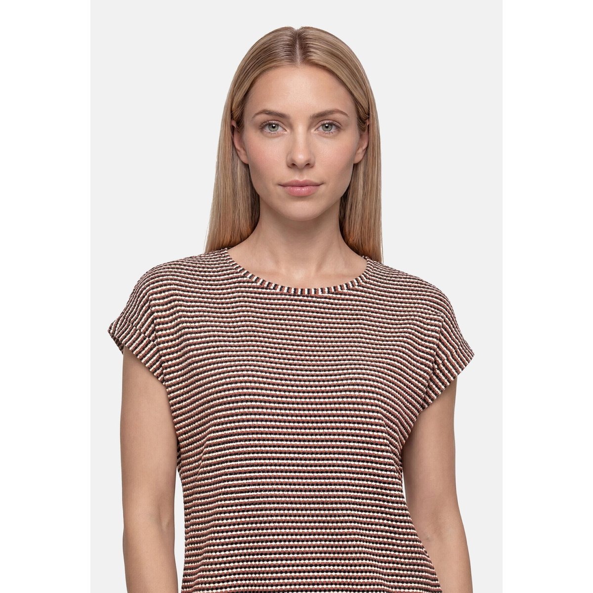 T-Shirt avec structure à cordon coulissant sous tunnel dark blue/brown, BETTY BARCLAY
