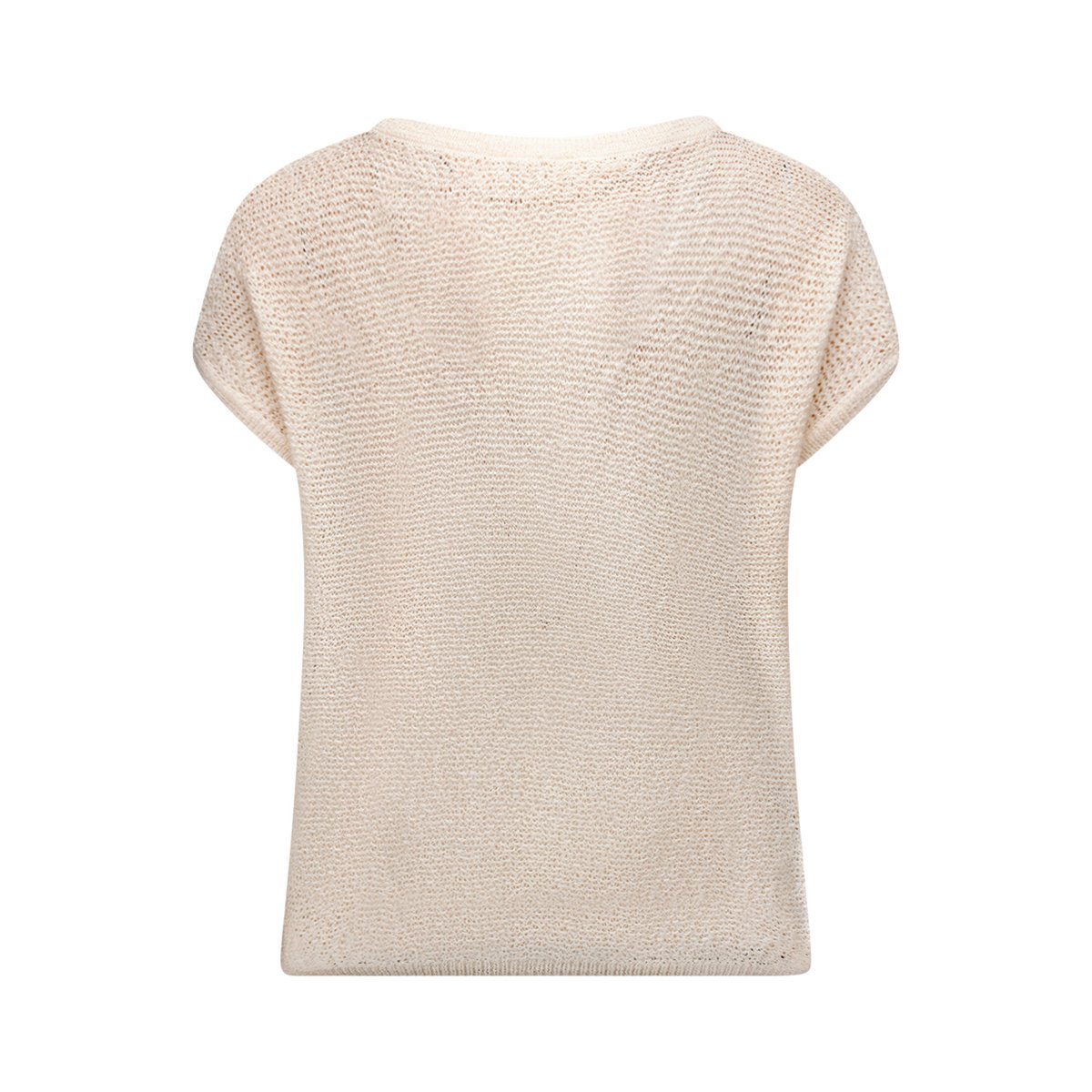 Pull-over en maille à encolure ronde blanc, CARTOON