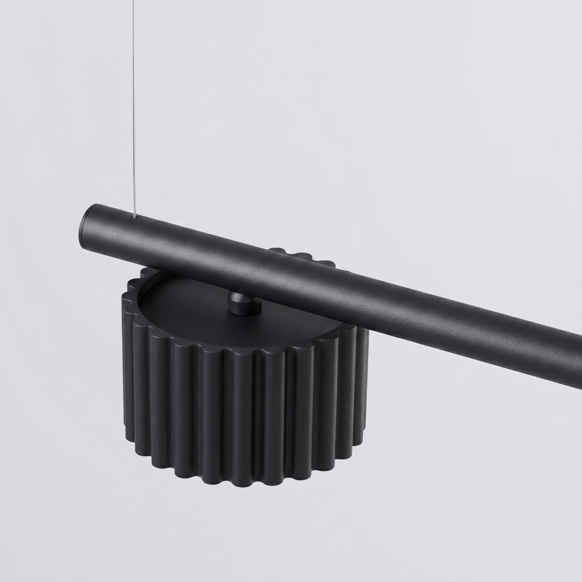 Lustre Aluminium Noir Gx53 4 AURA noir, EDEN