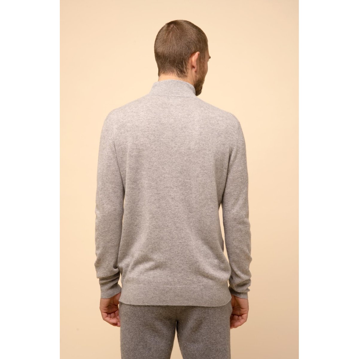 Pull Camionneur Nuage Chiné Bradley gris chiné, JUST CASHMERE