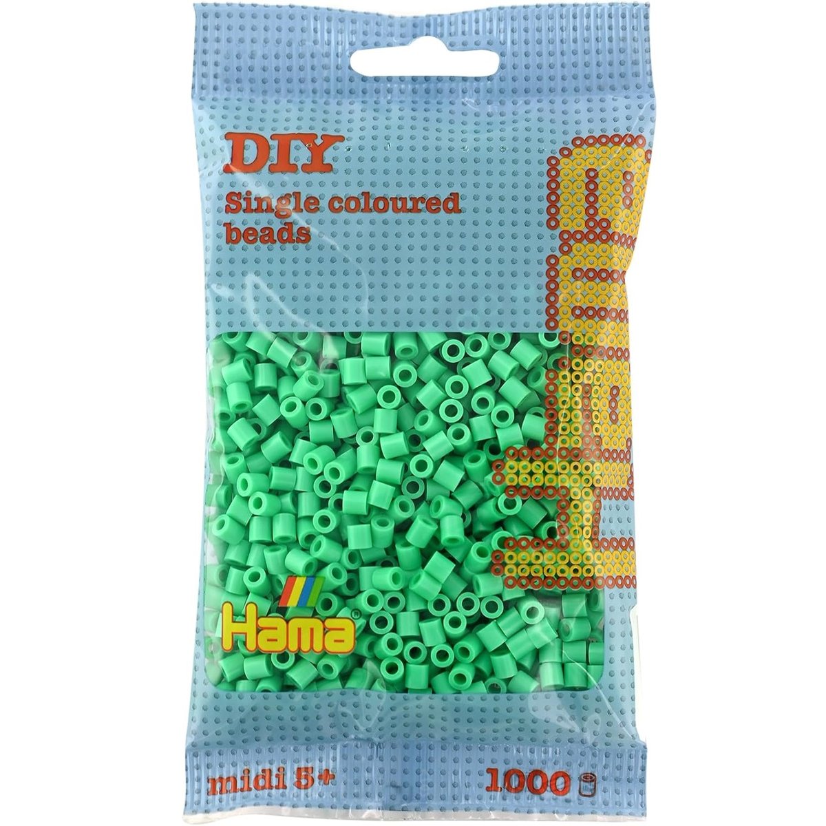 Sachet 1000 perles plastique vert, HAMA