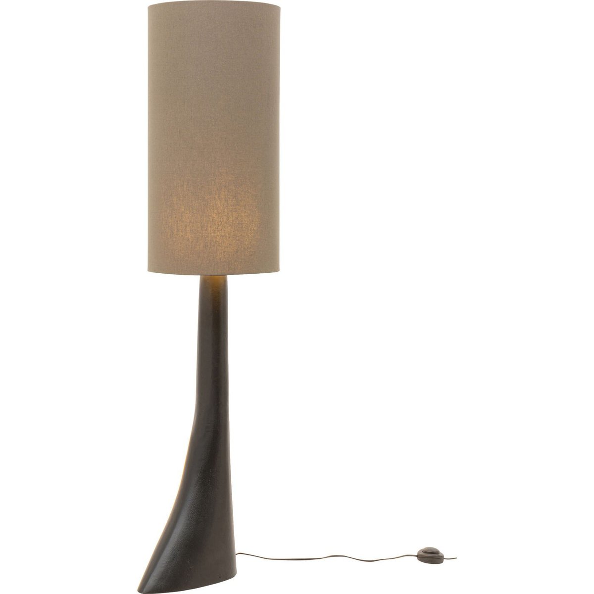 Lampadaire en coton et aluminium, FLY marron, KARE DESIGN