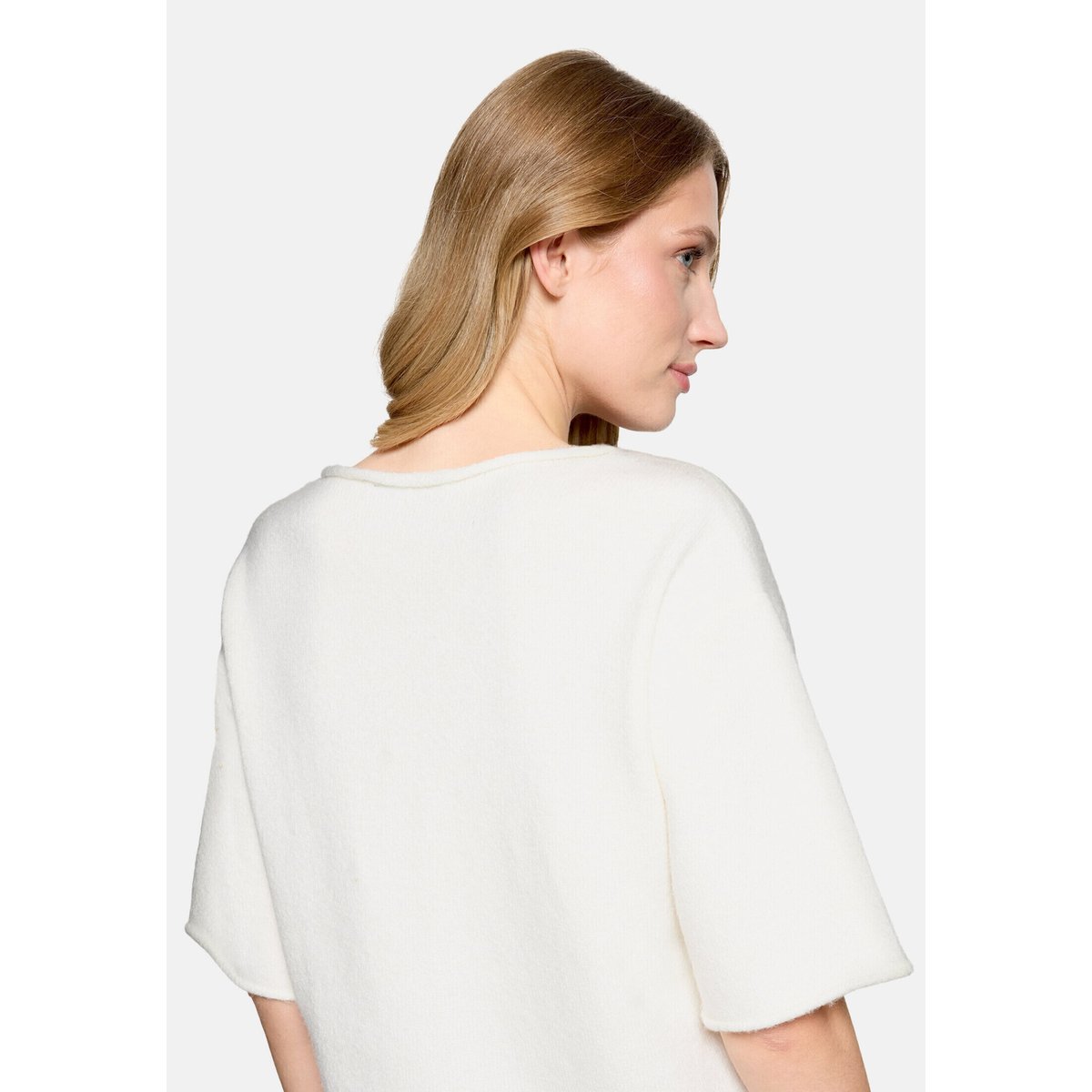 Pull-over en maille manches courtes blanc, BETTY BARCLAY