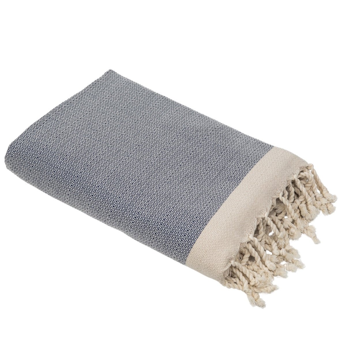 Plaid coton MONTANA bleu, FEBRONIE