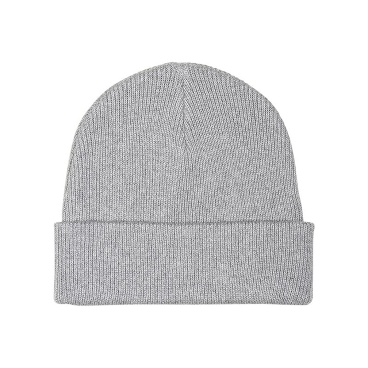 Bonnet en coton gris uni avec large revers et logo de la marque à l'avant gris, LEVI'S