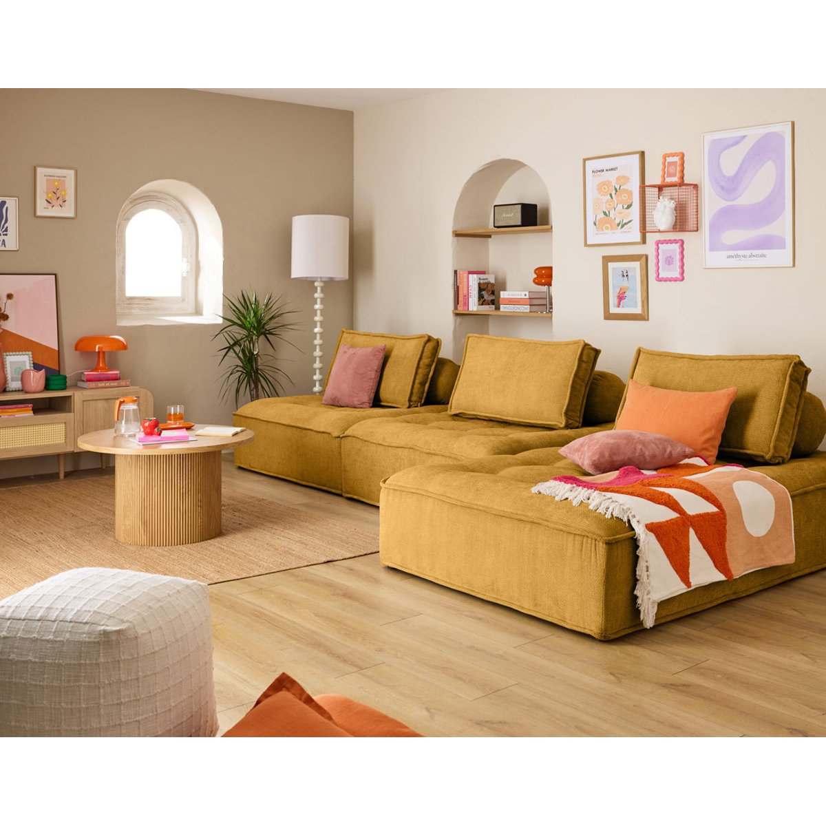Module d'assise - MARISOL jaune, BEST MOBILIER