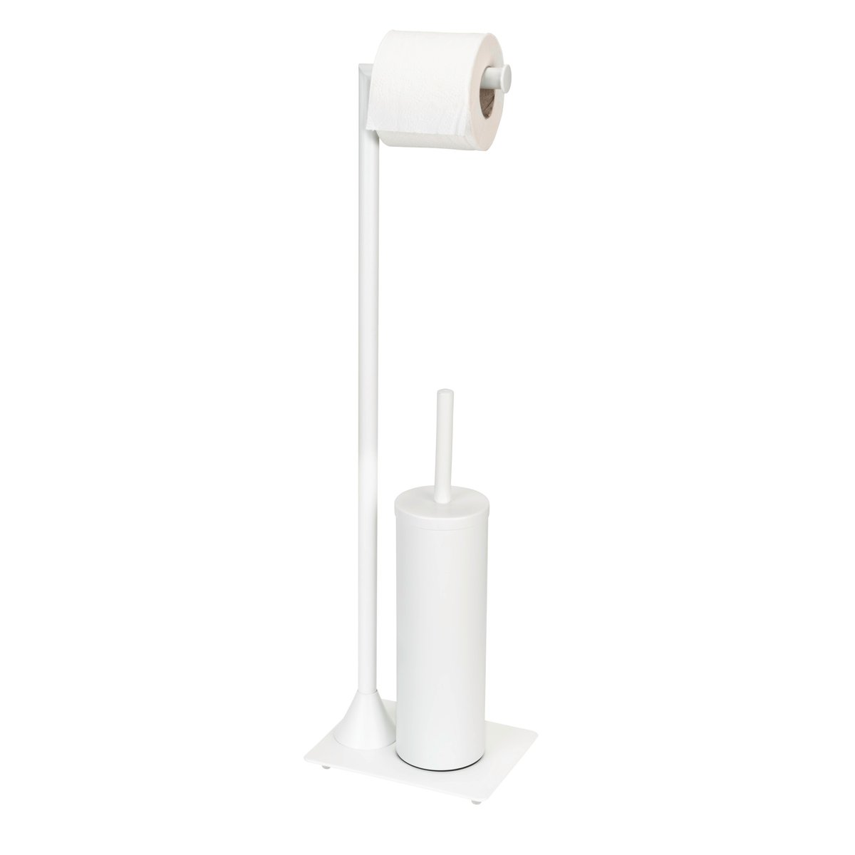 Serviteur WC dérouleur papier et brosse HELLA blanc, WENKO