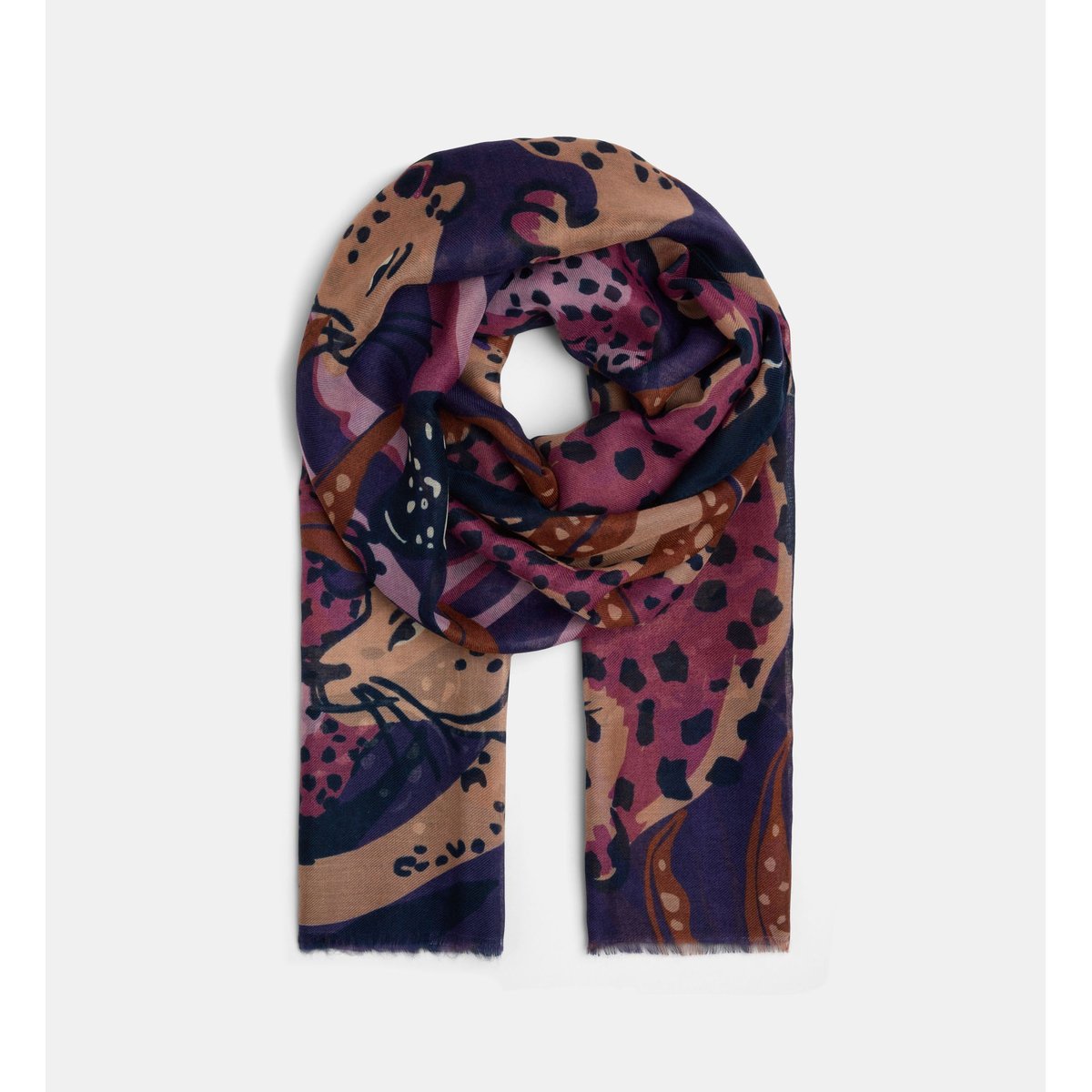 Etole léone motif animalier violet, GALERIES LAFAYETTE