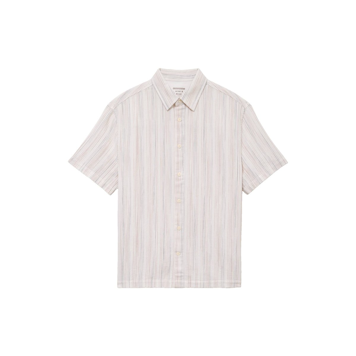 Col en maille coton manches courtes ecru, BONOBO
