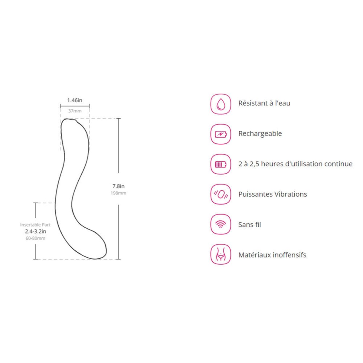 Vibromasseur Point G Connecté Osci rose, LOVENSE