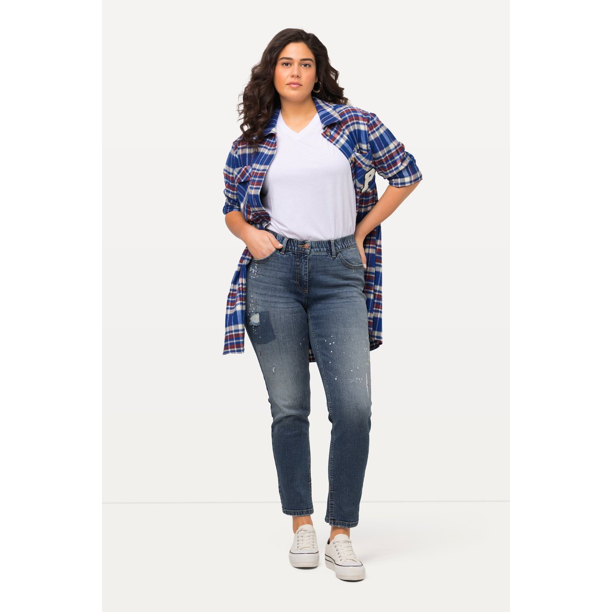 Jean Sarah, effets destroy bleu jean, ULLA POPKEN