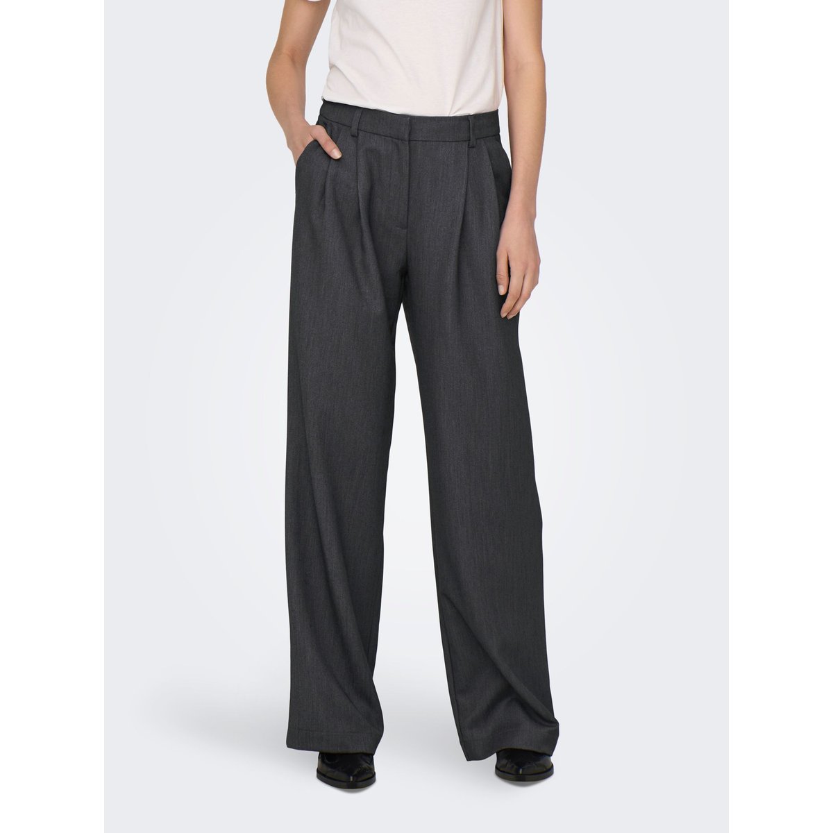 Pantalon dark grey melange, ONLY