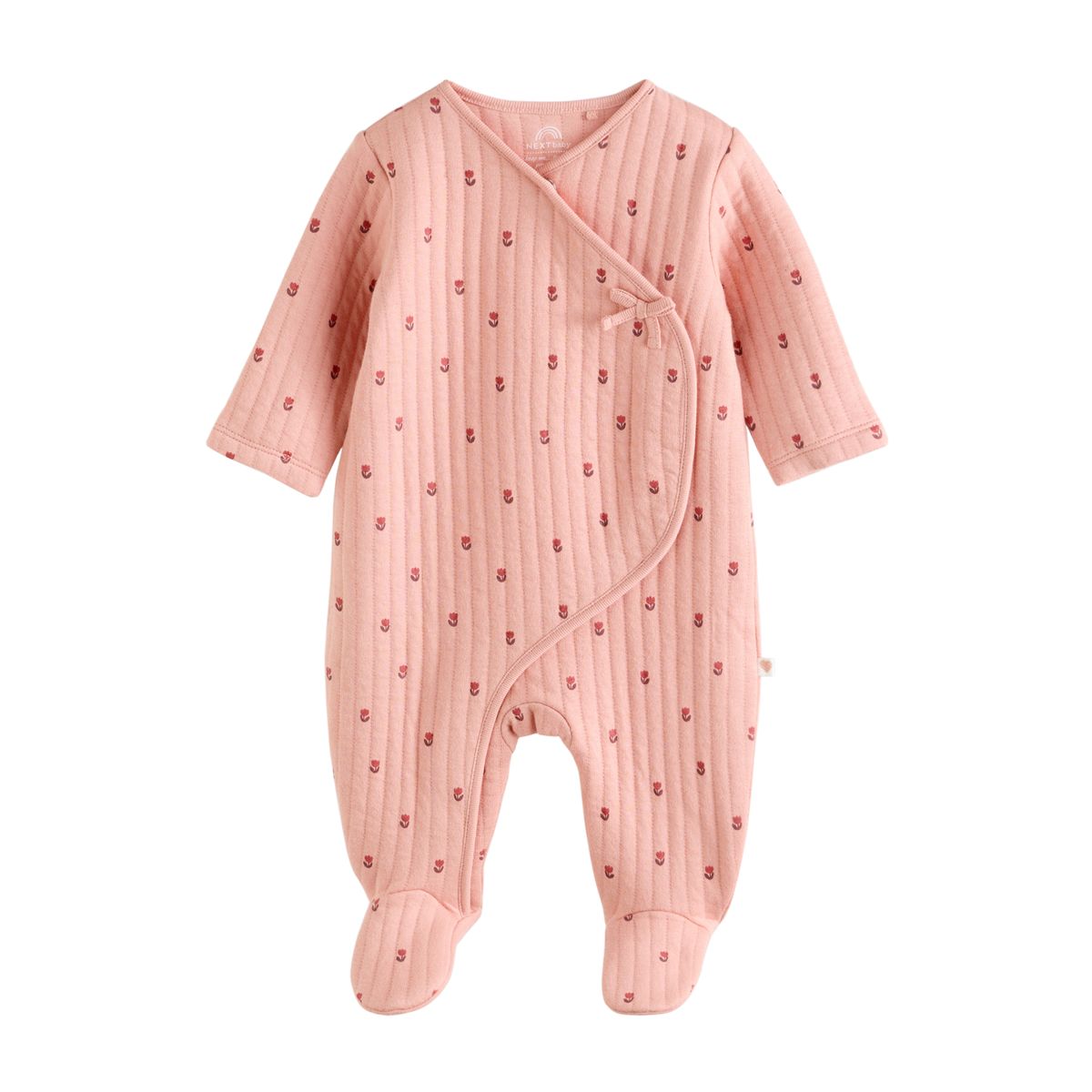 Grenouillère matelassée bébé, lot de 2 rose/crème, NEXT