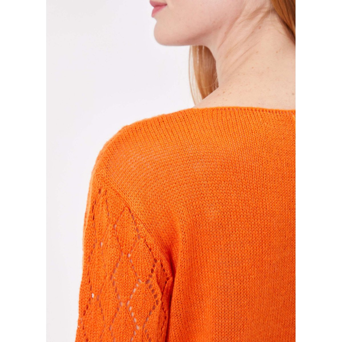 Pull uni fantaisie ONDINE orange, PRINCESSE NOMADE