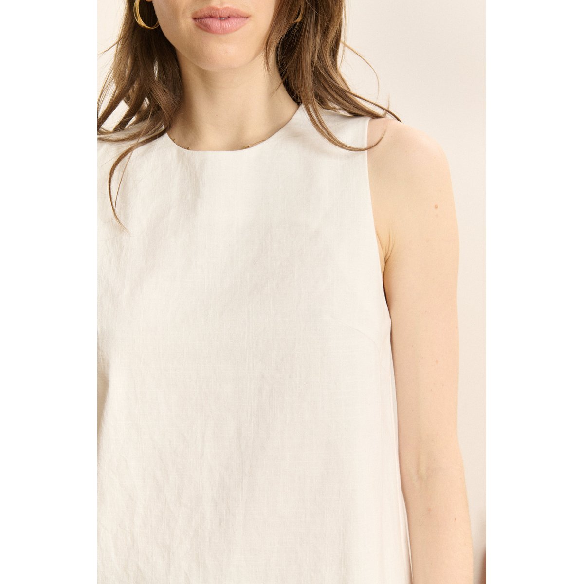 Robe courte sans manches  CARLA blanc, GARANCE PARIS 