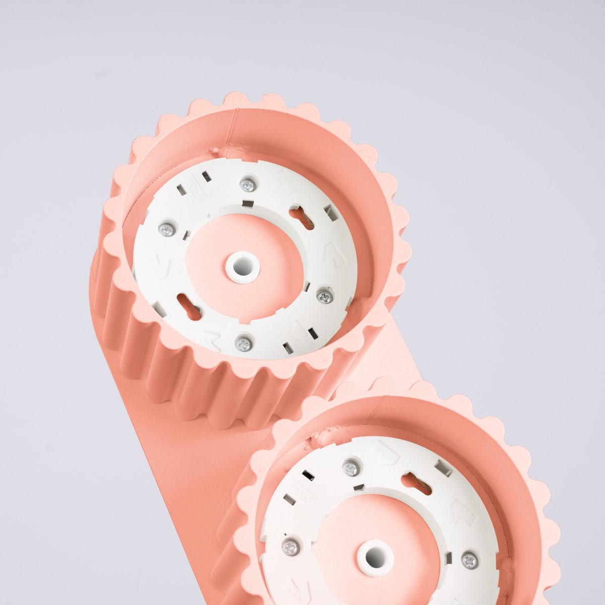 Plafonnier Aluminium Pêche Gx53 2 Aura rose, EDEN