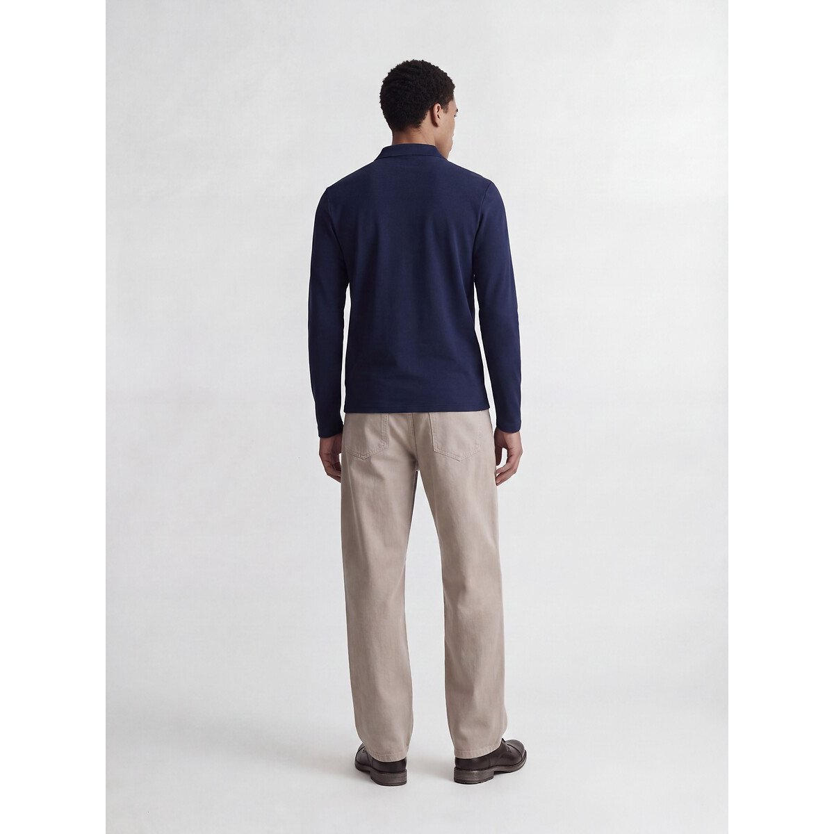 Poloshirt met lange mouwen, KANE marineblauw, JACK & JONES