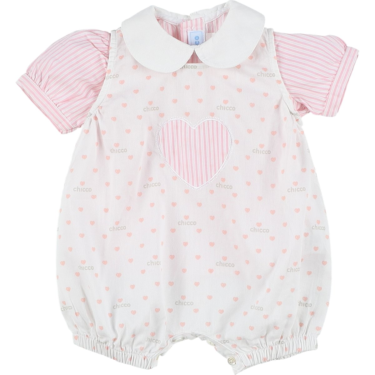 Ensemble barboteuse et chemise -  Très bon état blanc;rose, CHICCO