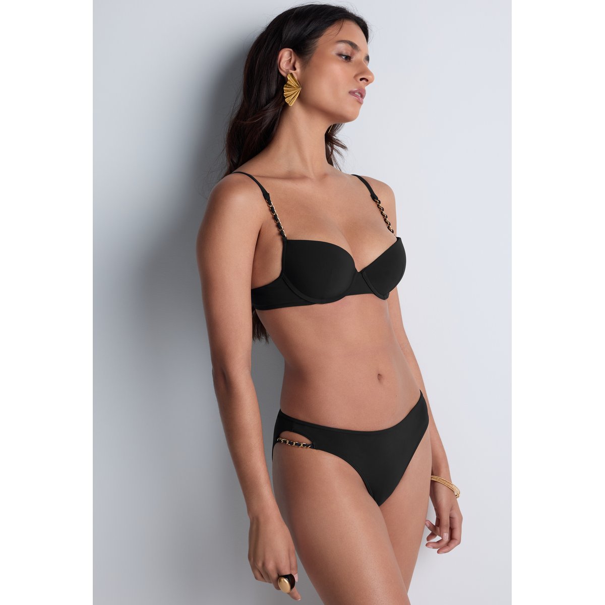 Haut de maillot de bain Push-up coques Sparkling Treasure noir, AUBADE