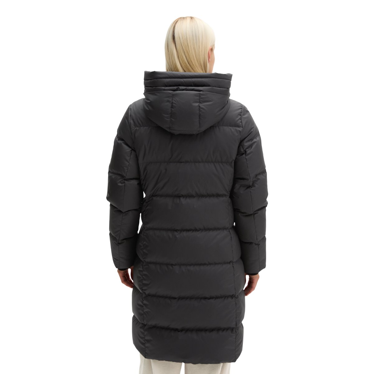 Manteau matelassé en duvet à capuche, coupe régulière avec une surface hydrofuge noir, MARC O'POLO