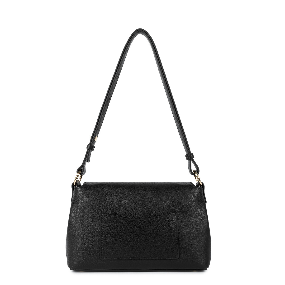 Dune Gaia S Leather Shoulder Bag with Magnetic Flap black, LANCASTER