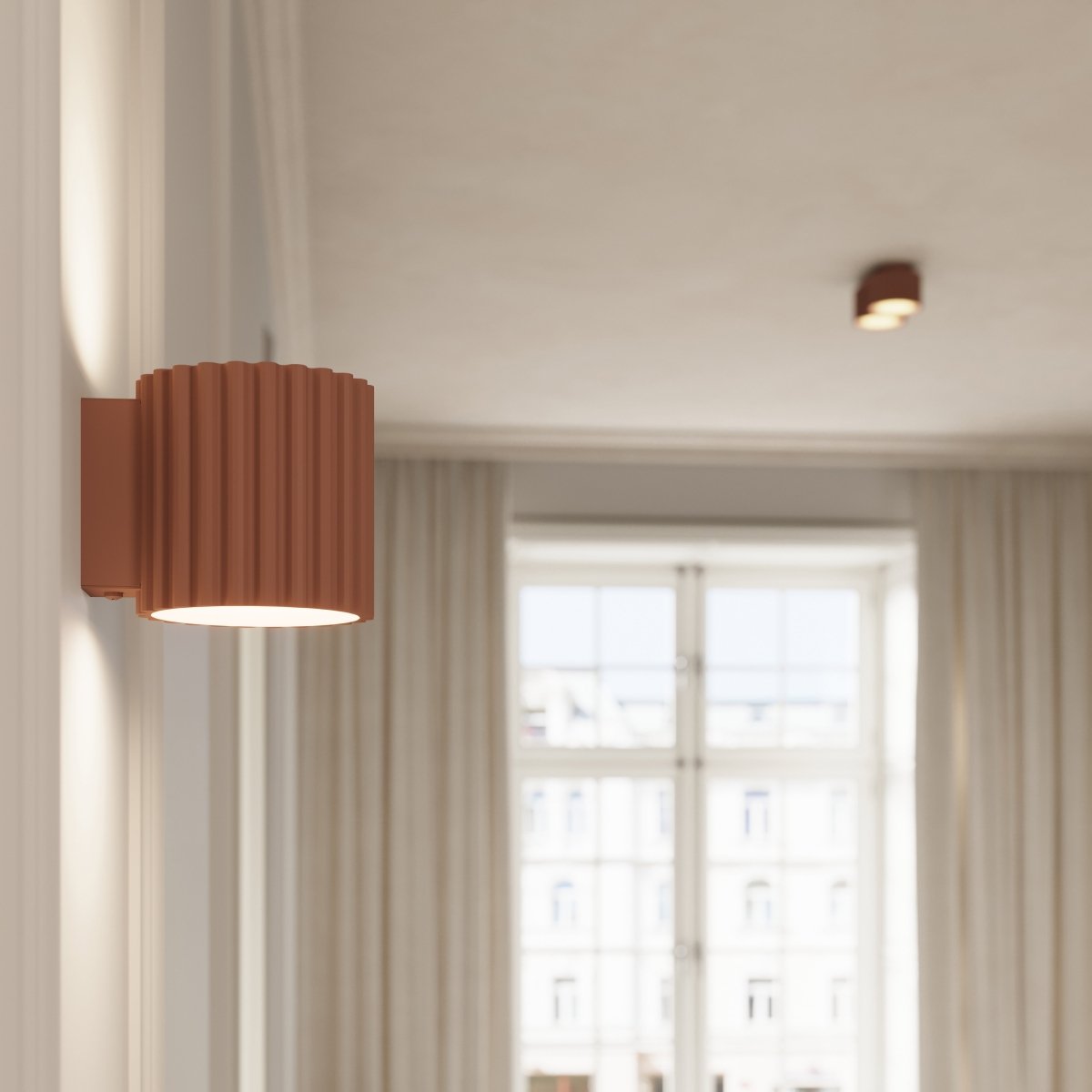 Plafonnier Aluminium Moka Gx53 1 Aura marron, EDEN