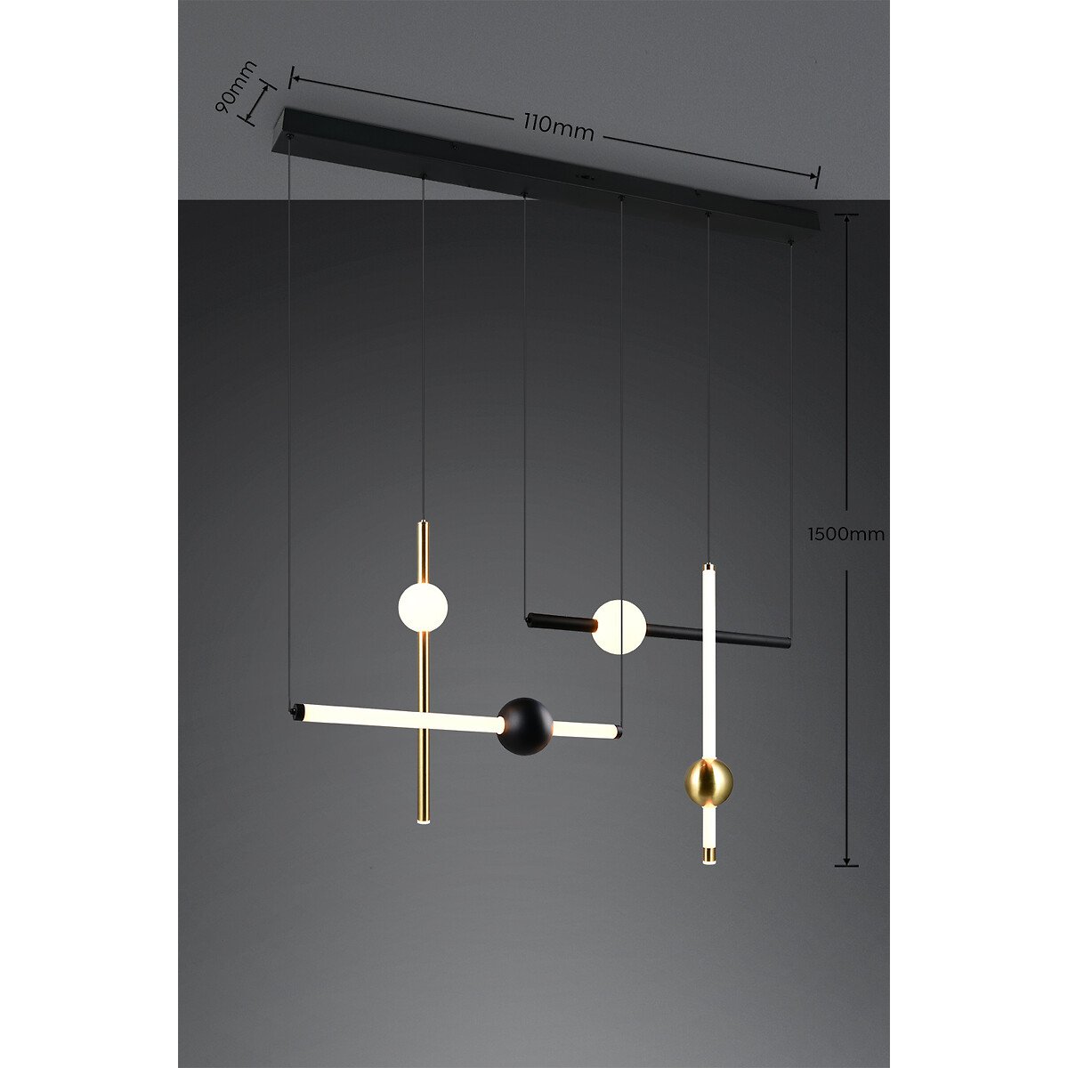 Suspensão Melita, da Trio Lighting preto , TRIO LIGHTING