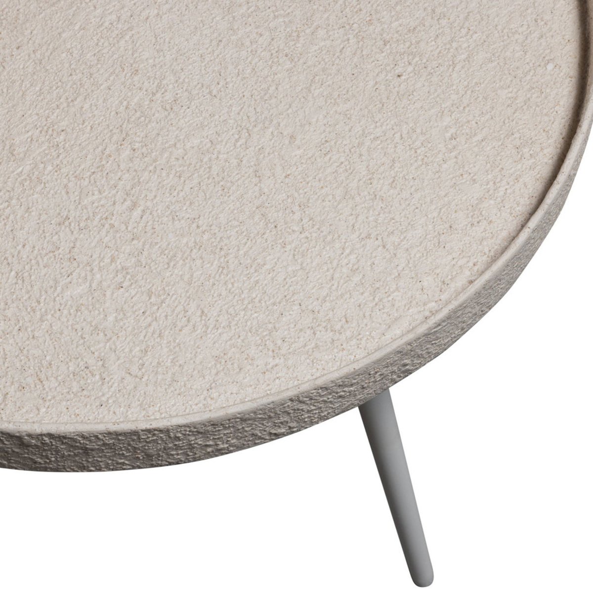 Table basse ronde en métal  76cm- BOUNDS beige, WOOOD
