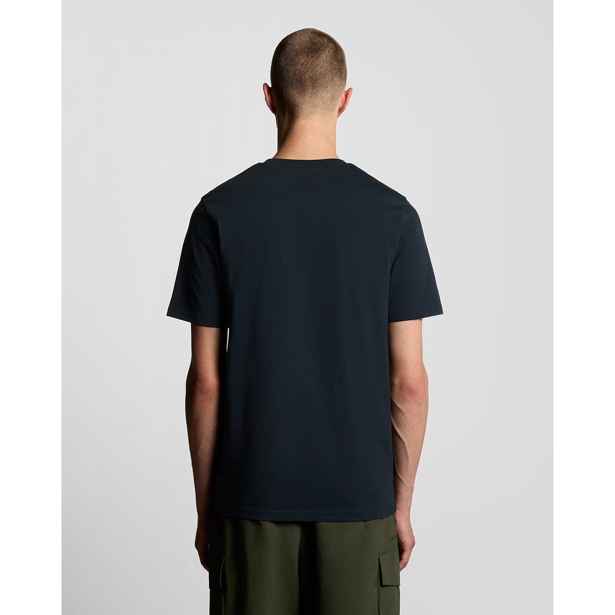 T-shirt en coton col rond bleu foncé marine, LYLE & SCOTT