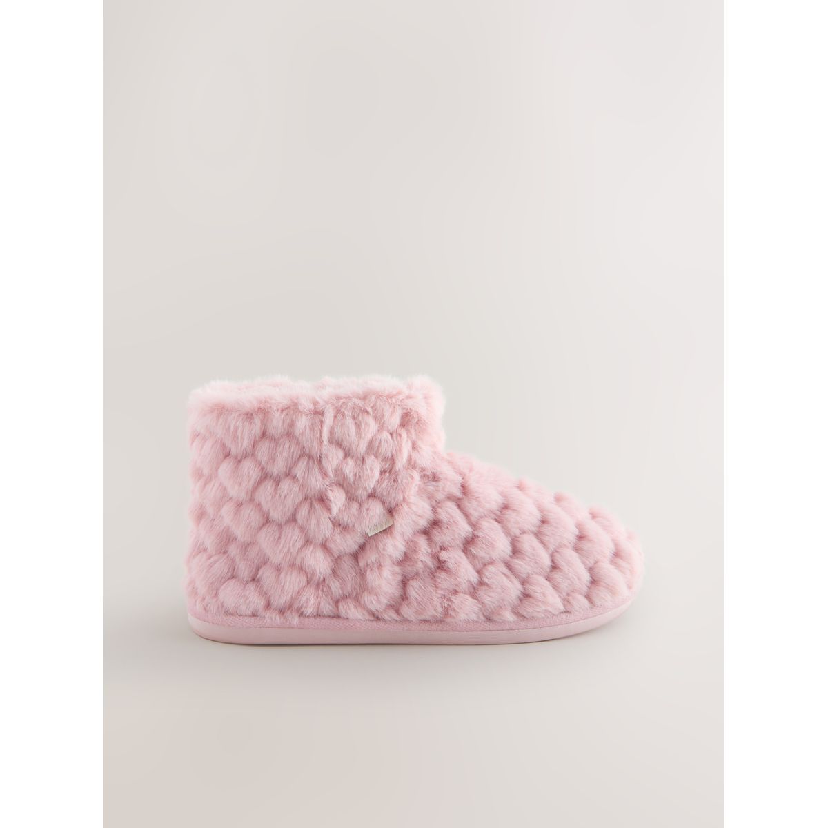 Chaussons cœur en imitation fourrure rose, NEXT