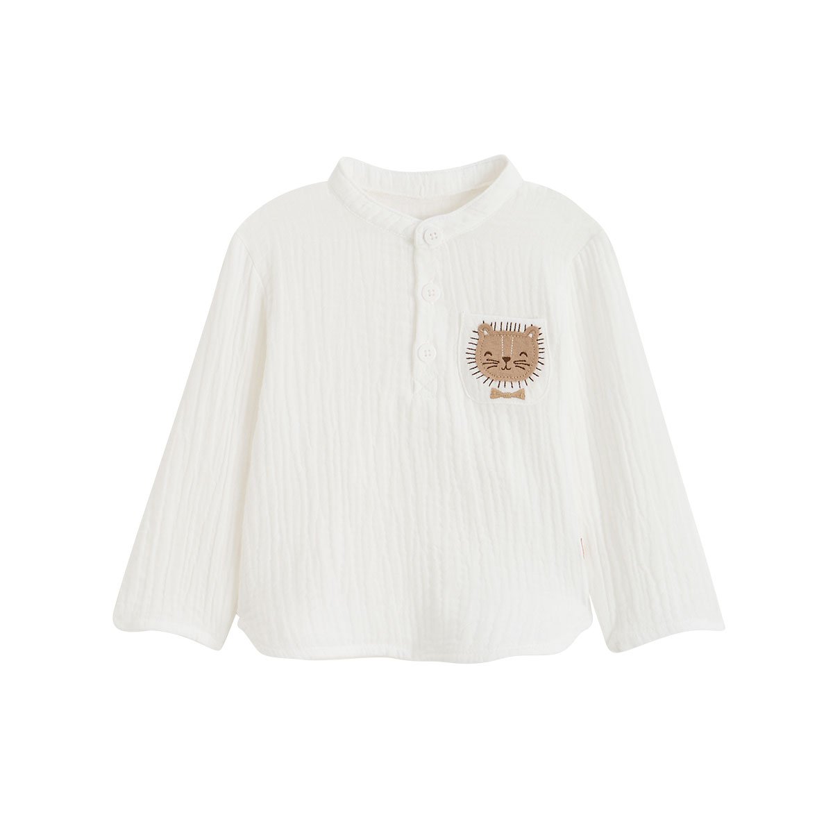 Chemise enfant en gaze de coton Auguste ecru, PETIT BEGUIN