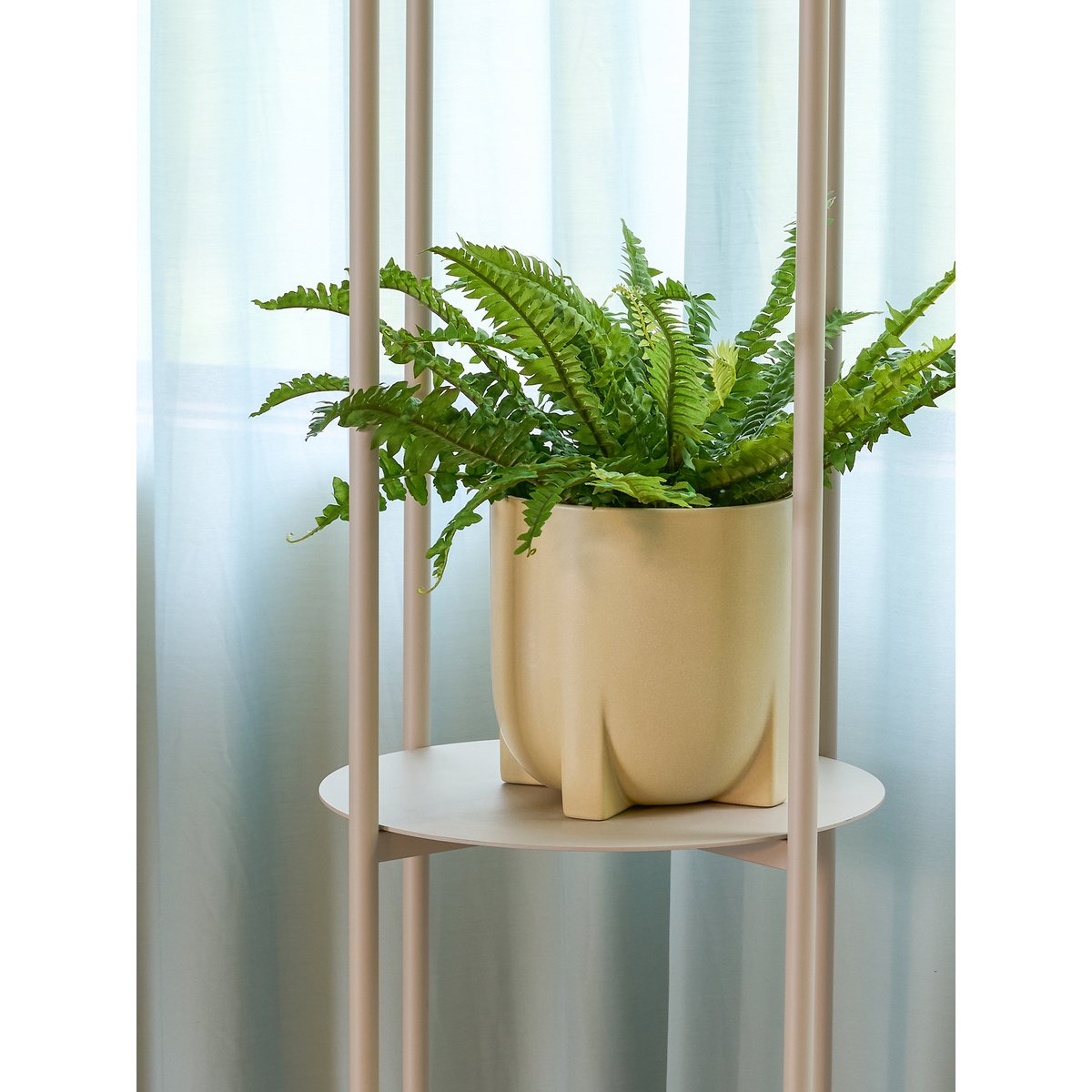 Pots en céramique UP jaune, HUBSCH