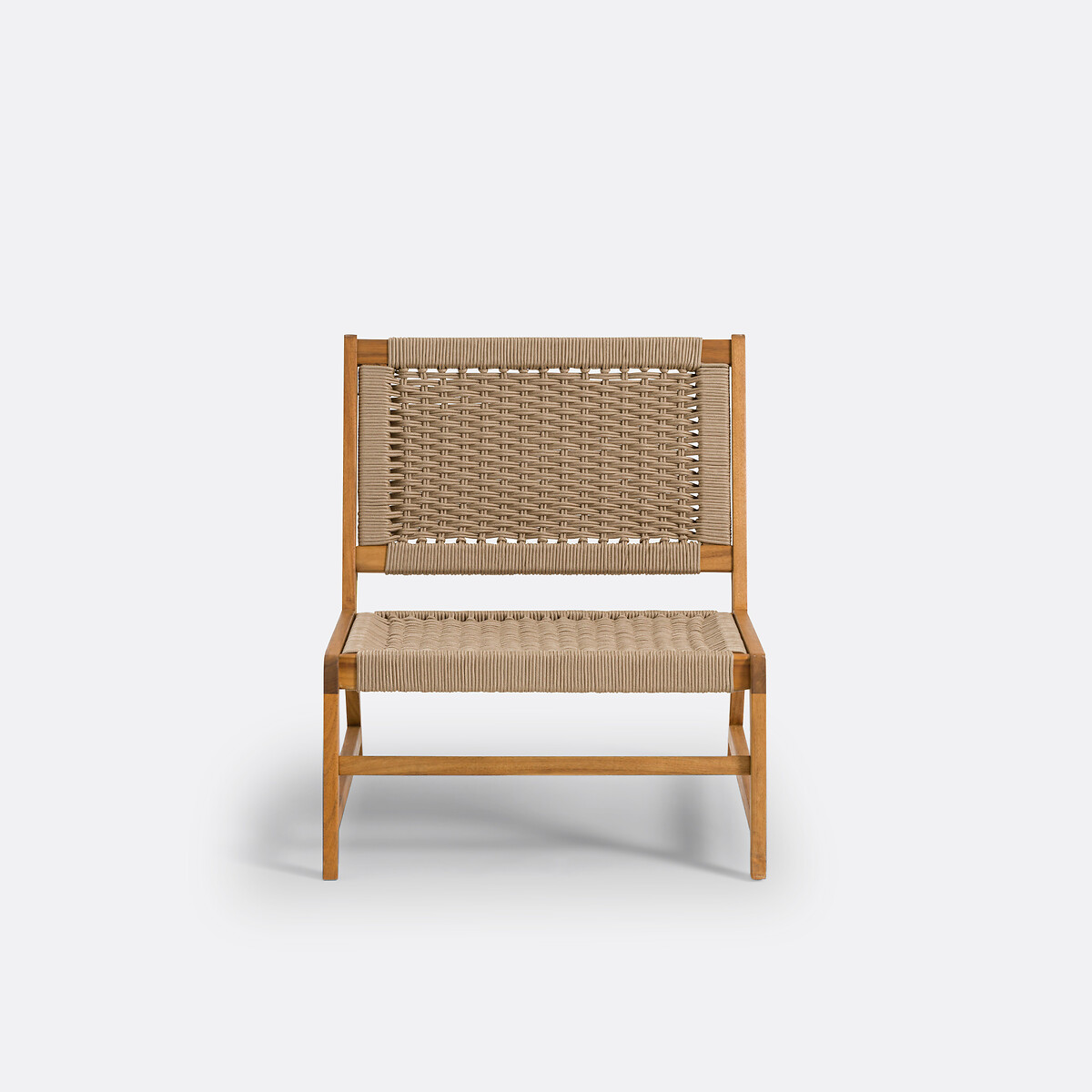 Fauteuil de jardin en acacia, Natou beige/écru, LA REDOUTE INTERIEURS