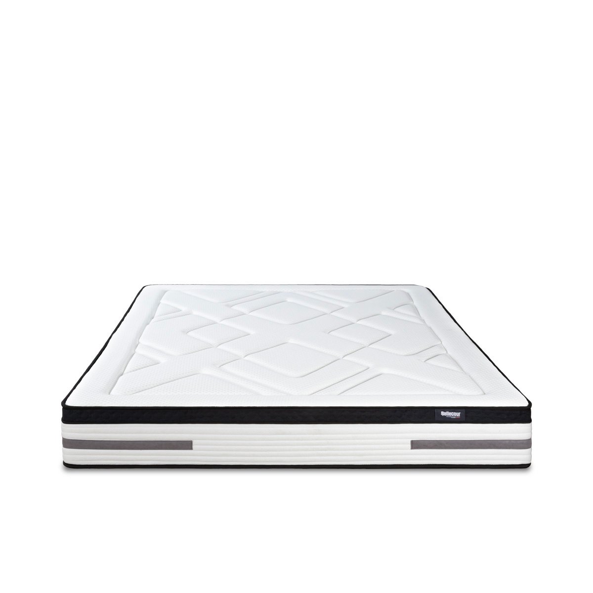 Matelas Ressorts ensachés Bellevue 90x200 cm Accueil Mémoire de forme blanc, BELLECOUR