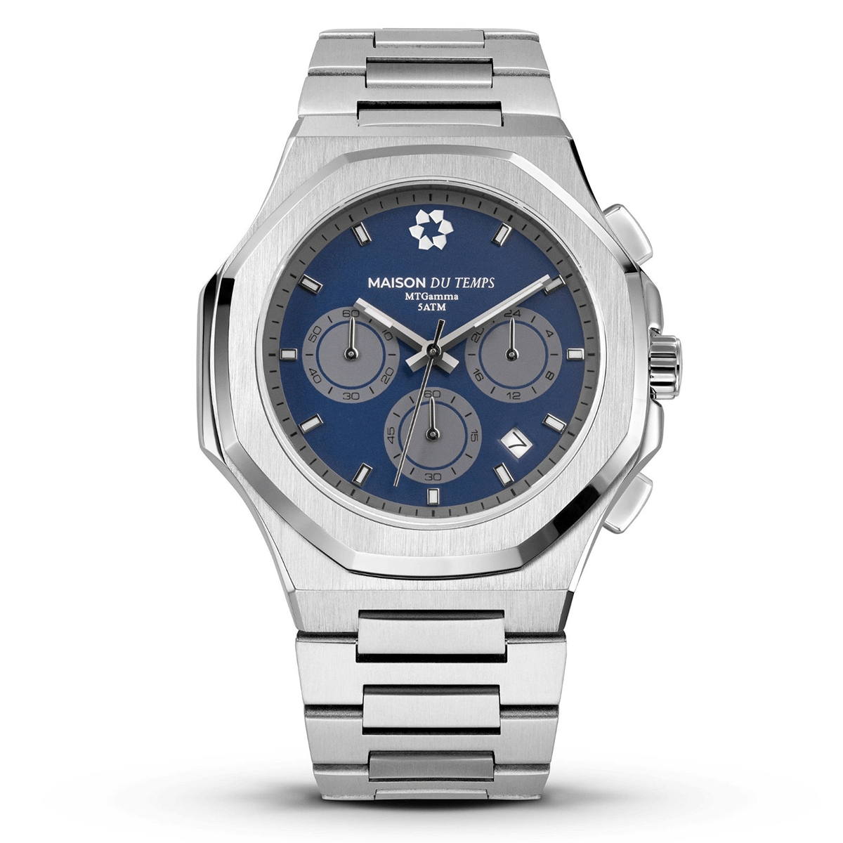 Montre Analogique  GAMMA argenté bleu argenté, MAISON DU TEMPS