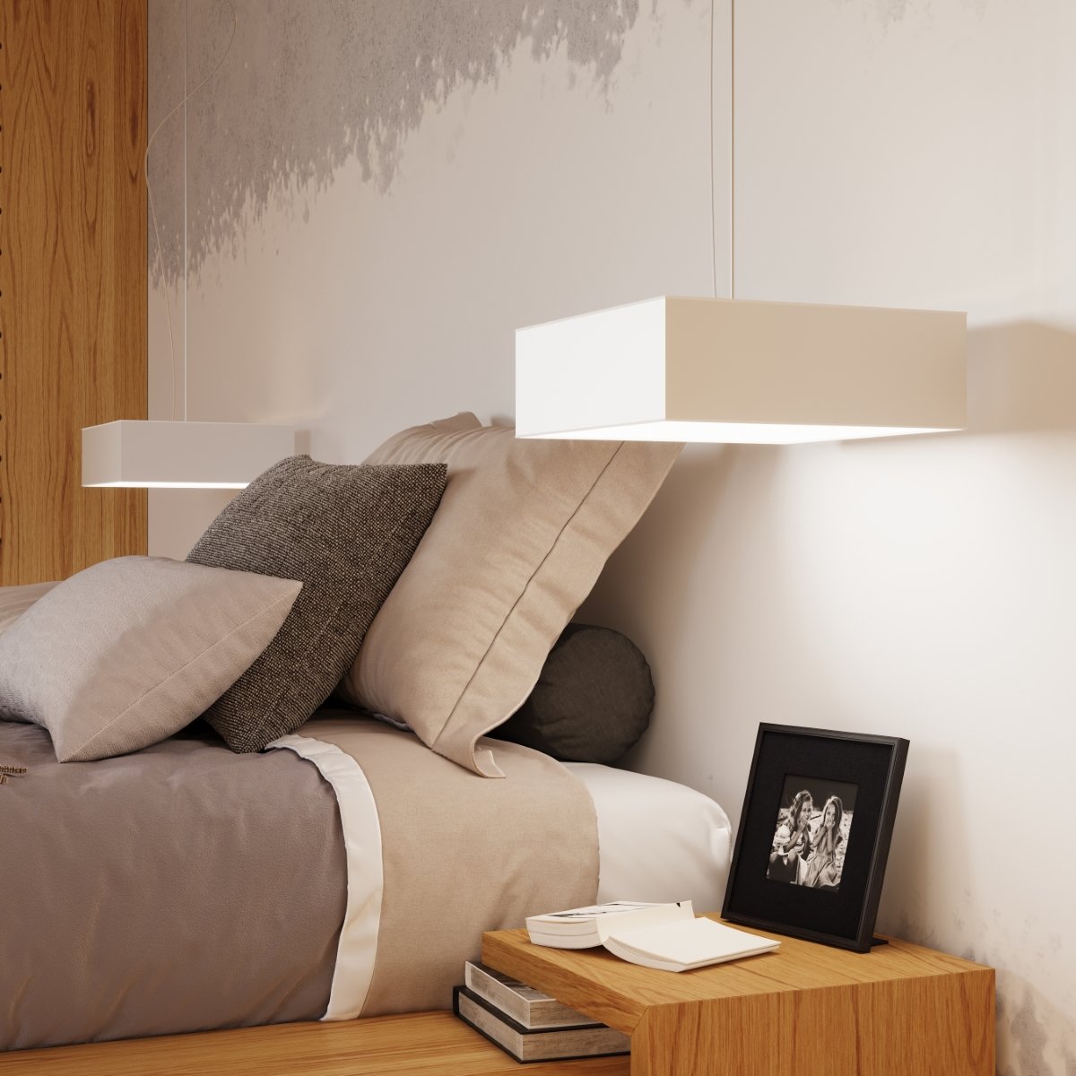 Plafonnier PVC Blanc E27 4 Horus blanc, EDEN