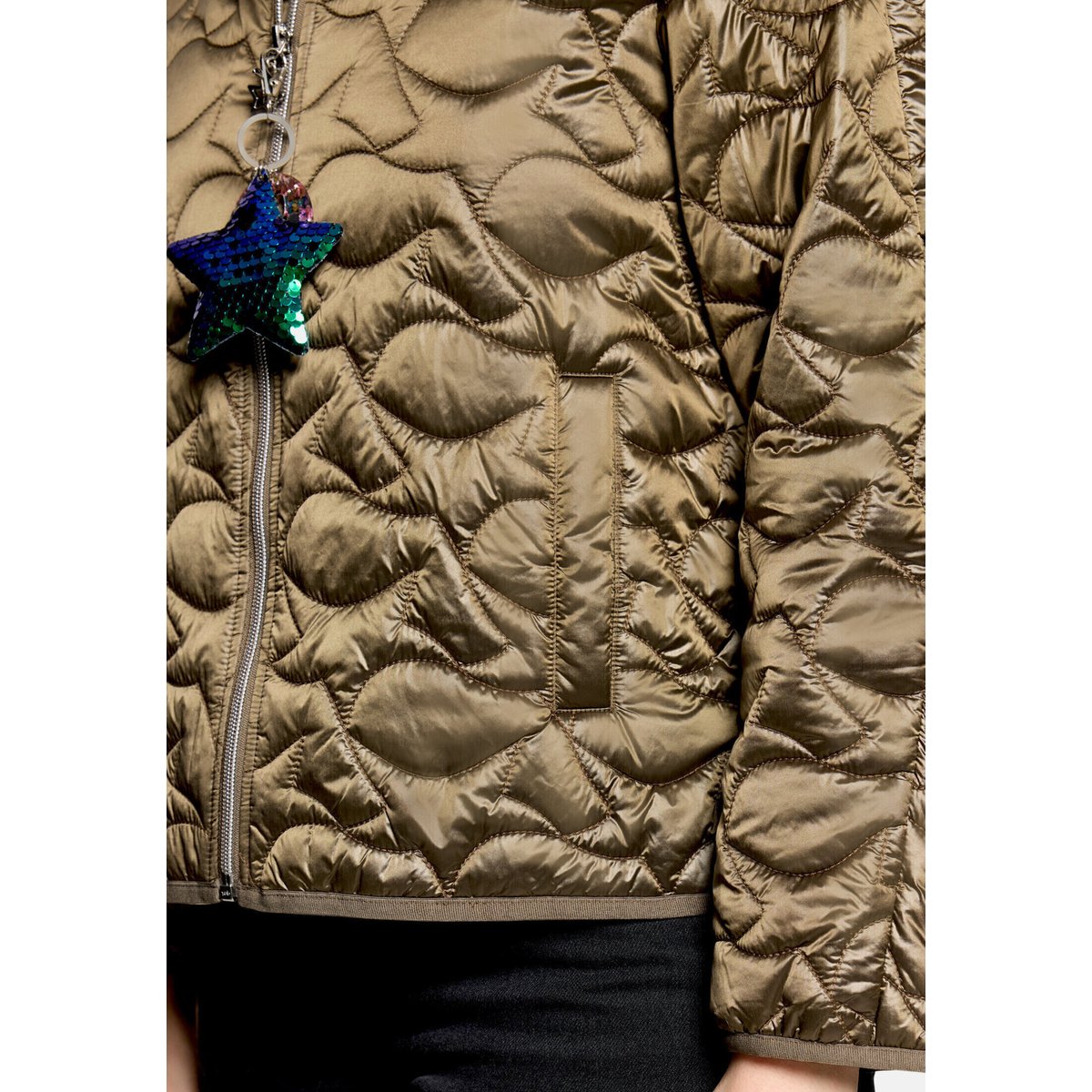 Veste matelassée à poches extérieures dusky green, CARTOON