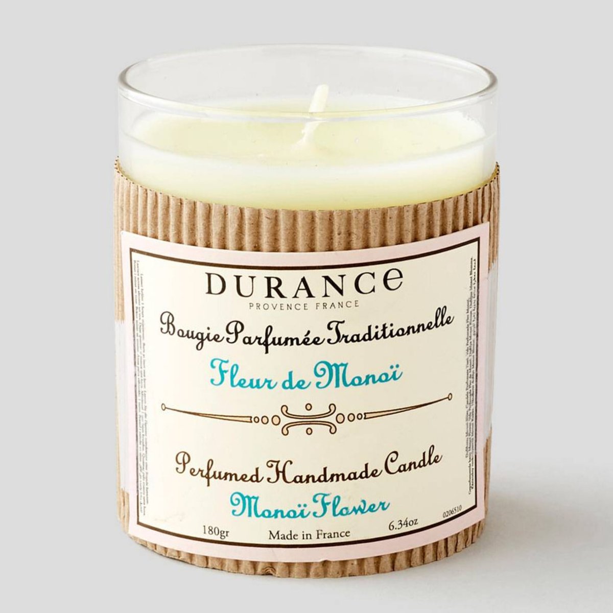 Bougie parfumée FLEUR DE MONOÏ couleur unique, DURANCE