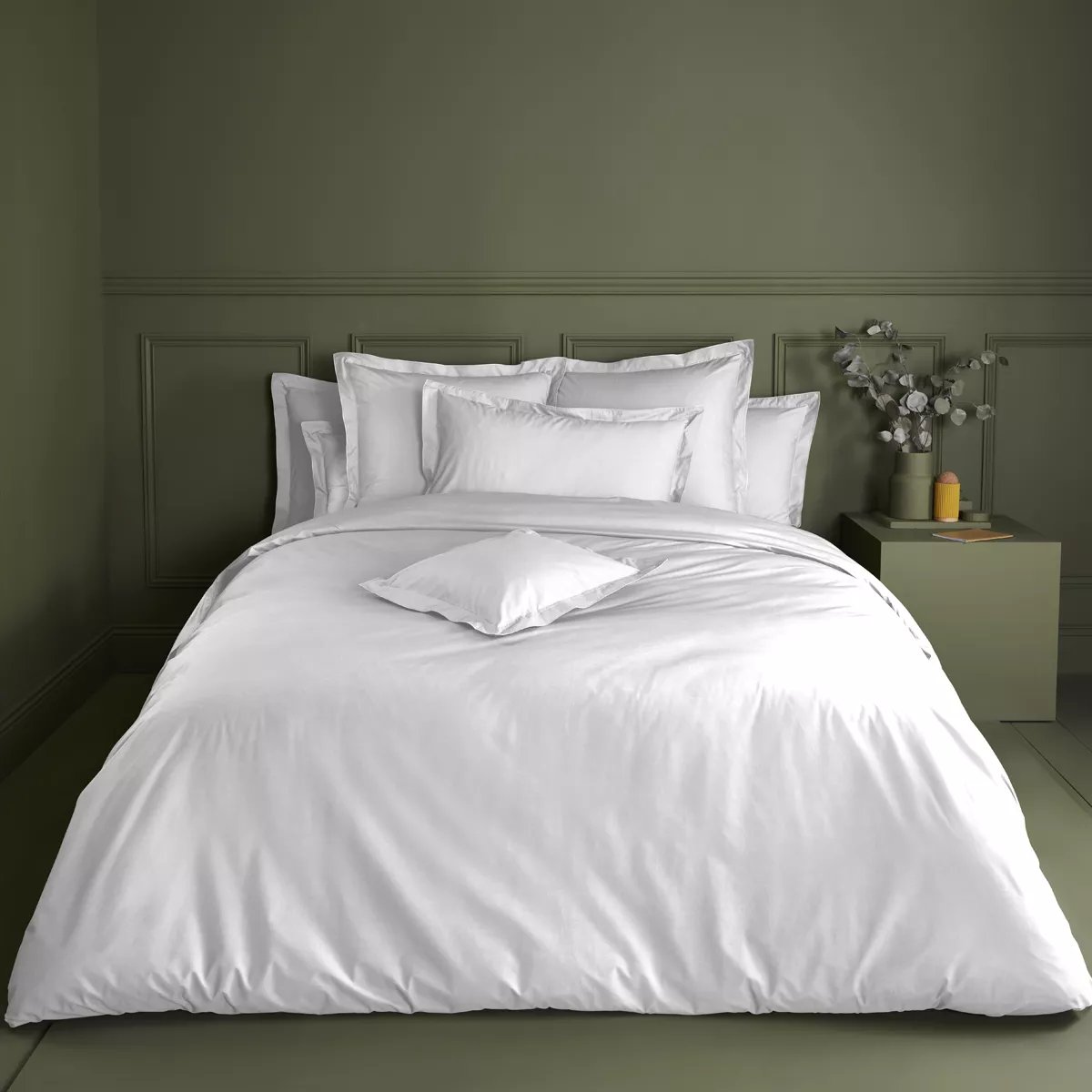 Drap housse duo b40 percale de coton LA PERCALE FRANCAISE neige, GARNIER THIEBAUT