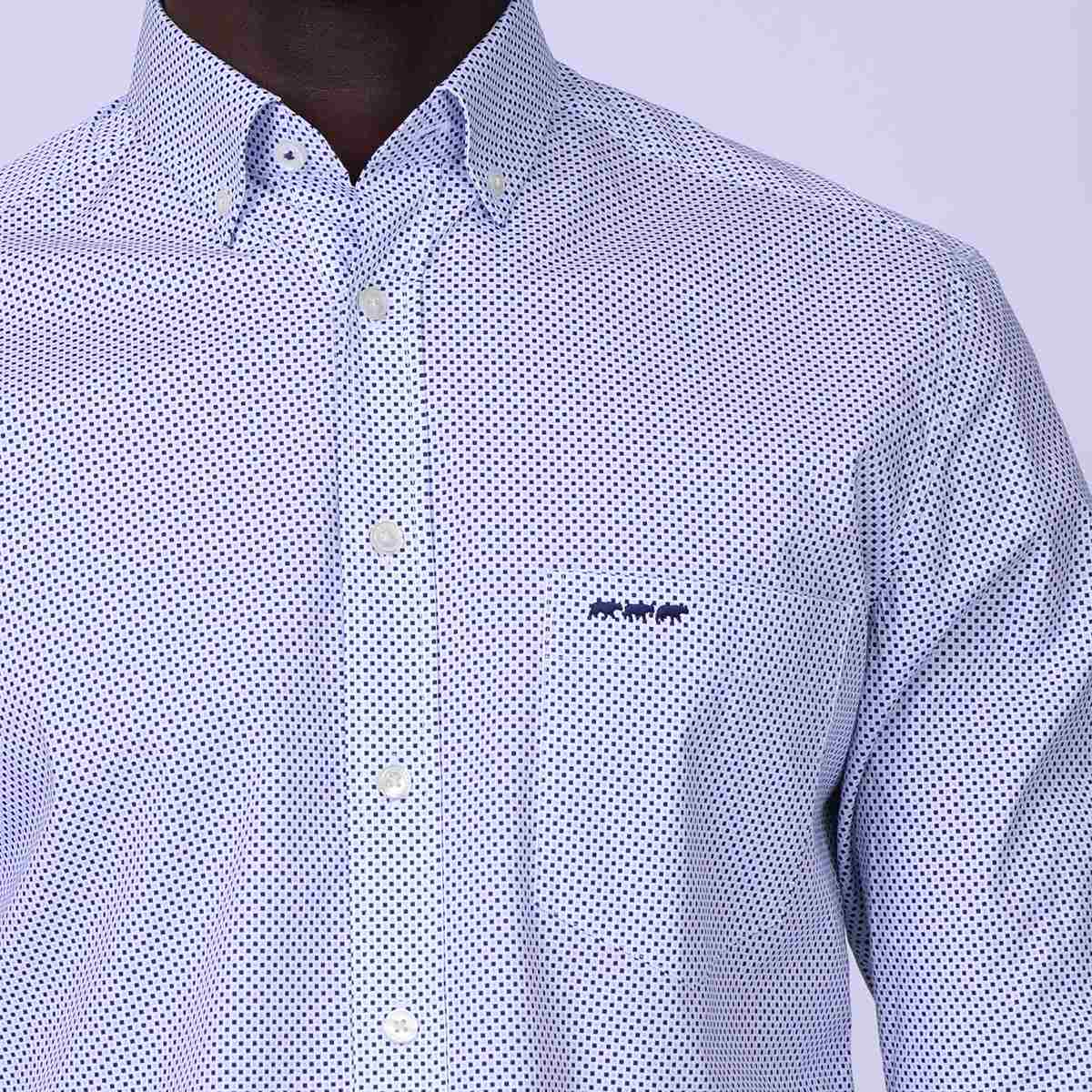 Chemise Easy Care Gaspar bleu, MISE AU GREEN