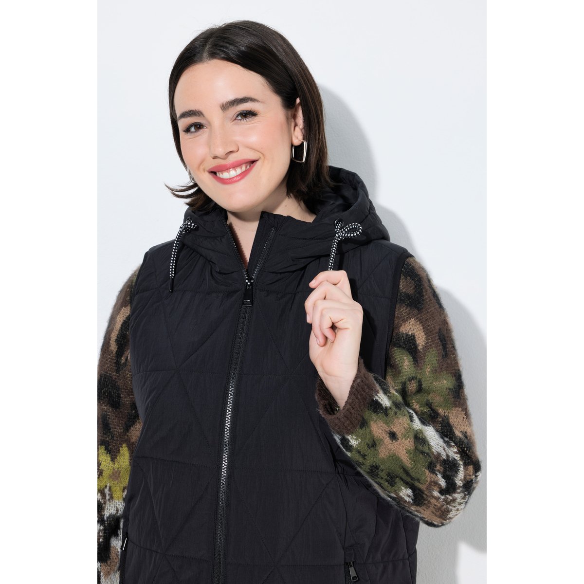 Doudoune matelassée longue HYPRAR noir, ULLA POPKEN