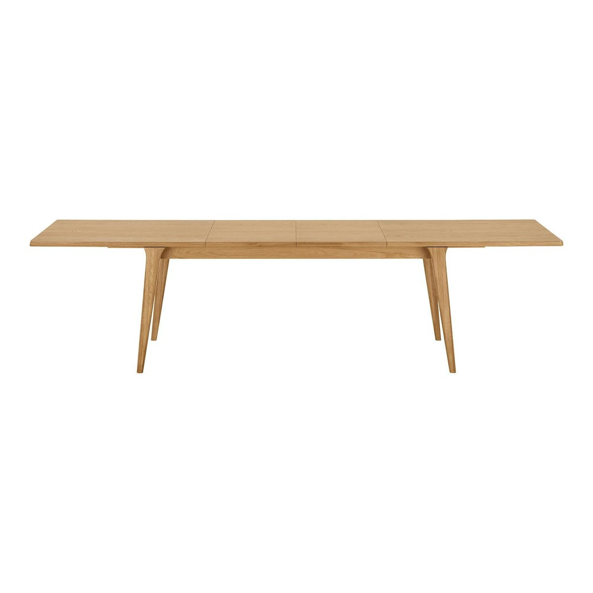 Table plaqué chêne extensible 10/12 places KALKIE chêne clair, PIER IMPORT