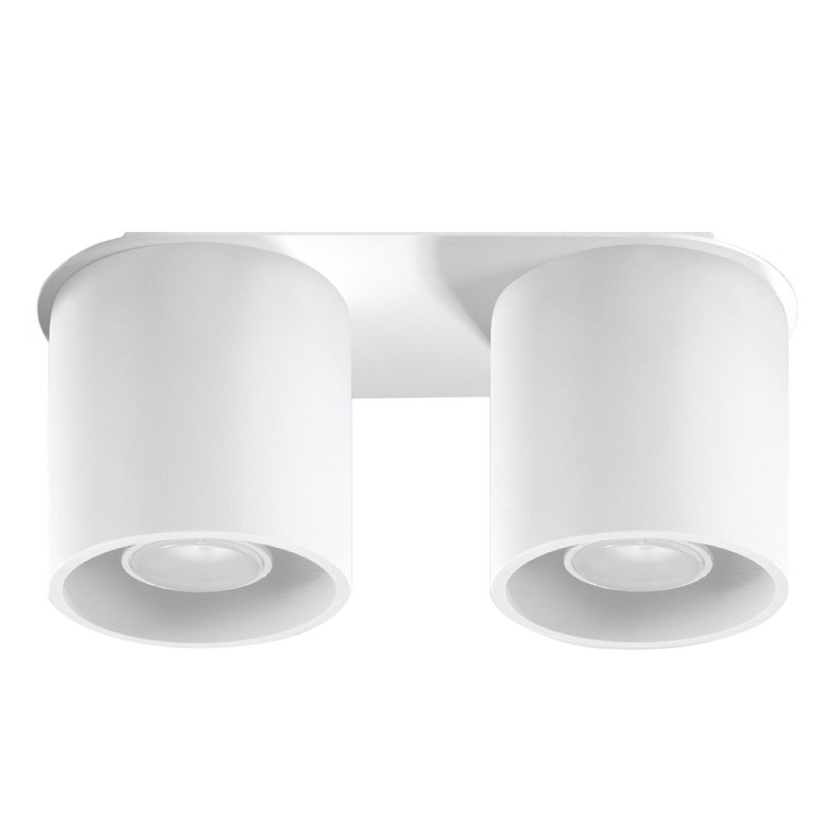 Plafonnier Aluminium Blanc GU10 2 Orbis blanc, EDEN