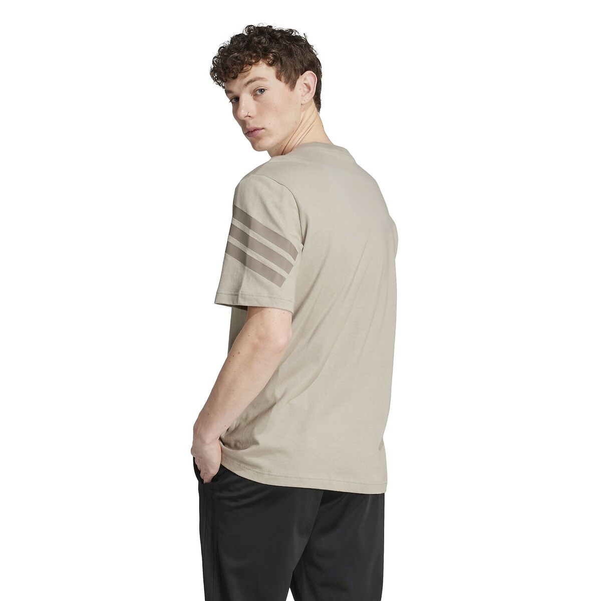 T-shirt manches courtes Future Icons 3 bandes taupe, ADIDAS SPORTSWEAR