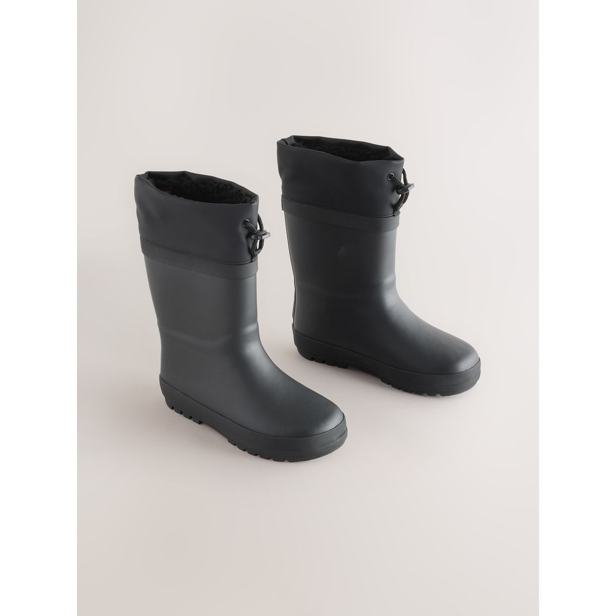 Bottes en caoutchouc à revers réglable noir, NEXT