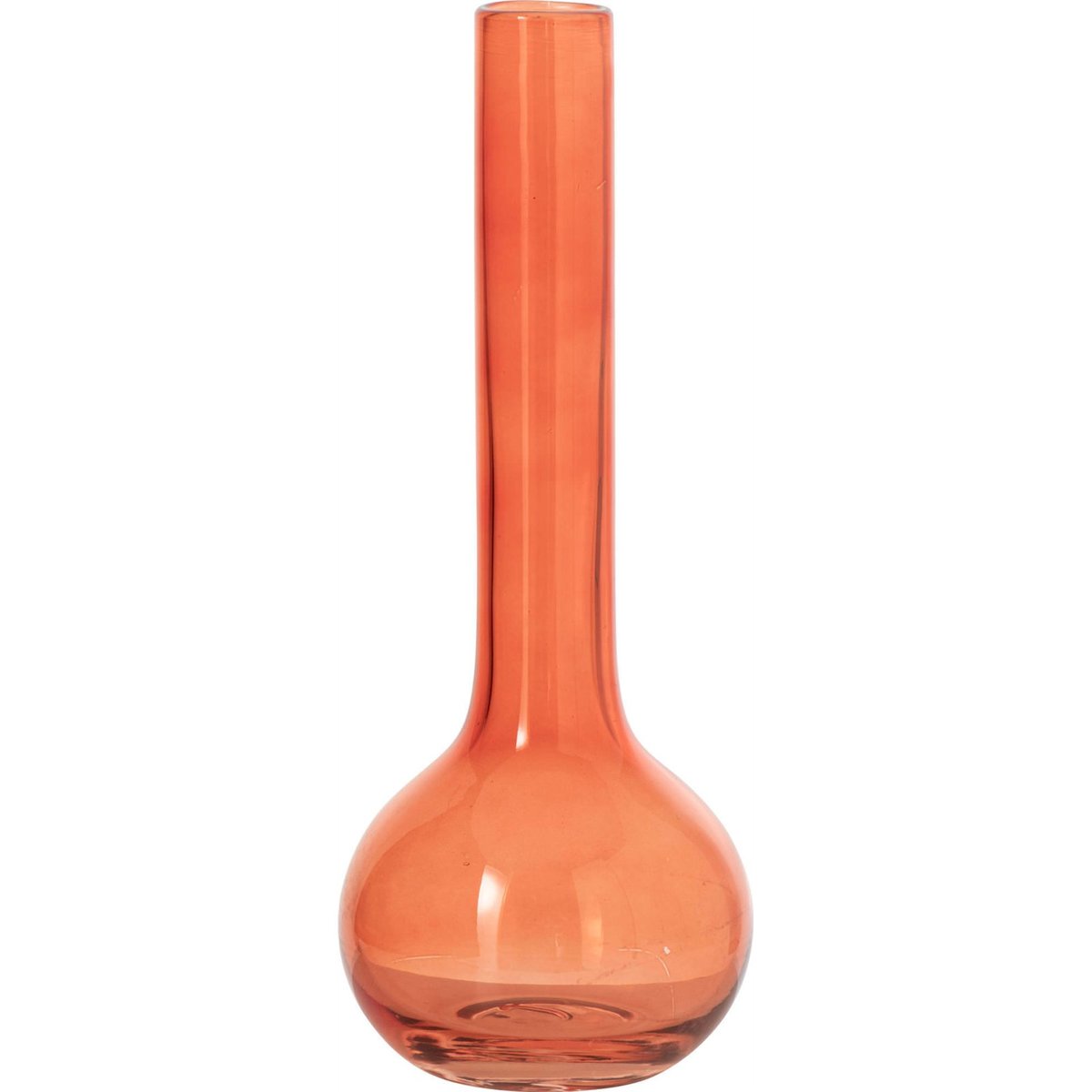Vase flacon en verre soufflé orange, RECOLLECTION
