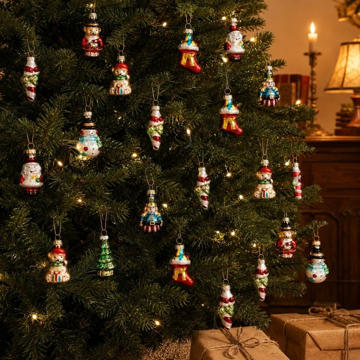 Lot de 20 ornements de Noël figurines vert, MICA DECORATIONS
